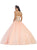 May Queen - LK-72 Lace Illusion Jewel Evening Gown Quinceanera Dresses