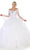 May Queen LK109 - Floral Applique Ballgown Ball Gowns 4 / White