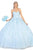 May Queen - LK140 Floral Applique Sweetheart Ballgown Quinceanera Dresses 4 / Baby-Blue