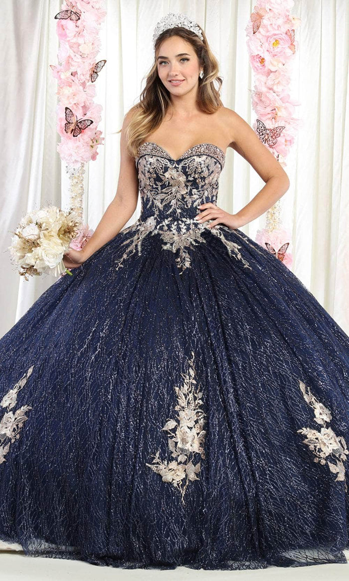 May Queen LK163 - Beaded Sweetheart Quinceanera Dress Quinceanera Dresses 4 / Navy