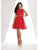 May Queen - MQ1280 Embroidered High Neck A-line Dress Homecoming Dresses 4 / Red