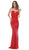 May Queen - MQ1600 Allover Sequin Strappy Back Evening Gown Special Occasion Dress 2 / Red