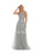 May Queen - MQ1623 Embellished Deep V-neck A-line Dress Bridesmaid Dresses 2 / Silver