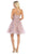 May Queen - MQ1658 Lace Applique Illusion Scoop Neck Cocktail Dress Cocktail Dresses