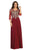 May Queen - MQ1670 Beaded Appliques A-Line Dress Special Occasion Dress M / Burg/Gold