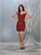 May Queen MQ1715 - Off Shoulder Fitted Cocktail Dress Party Dresses 4 / Burgundy