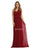 May Queen - MQ1746 Ruched Asymmetric Sheath Dress Prom Dresses 4 / Burgundy