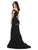 May Queen - MQ1748 Foldover Plunge Off Shoulder High Slit Dress Evening Dresses