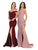 May Queen - MQ1748 Foldover Plunge Off Shoulder High Slit Dress Evening Dresses