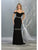 May Queen - MQ1765 Embellished Off-Shoulder Sheath Dress Prom Dresses 4 / Black