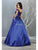 May Queen - MQ1784 Jewel-Trimmed Off Shoulder A-Line Dress Prom Dresses