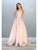 May Queen - MQ1784 Jewel-Trimmed Off Shoulder A-Line Dress Prom Dresses