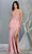 May Queen - MQ1792 Lace Deep Scalloped V-neck Trumpet Dress Evening Dresses 2 / Dusty-Rose