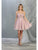 May Queen - MQ1800 Embellished Deep V-neck A-line Dress Homecoming Dresses 4 / Mauve