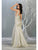 May Queen - MQ1805 Deep V-neck Trumpet Dress With Slit Prom Dresses