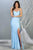 May Queen - MQ1820 Sleeveless V-neck with Leg Slit Long Dress - 1 pc Baby Blue in Size 14 Available CCSALE