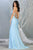 May Queen - MQ1820 Sleeveless V-neck with Leg Slit Long Dress - 1 pc Baby Blue in Size 14 Available CCSALE