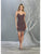 May Queen - MQ1823 Spaghetti Strap V-Neck Glitter Sheath Dress Homecoming Dresses 4 / Eggplant/Multi