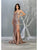 May Queen - MQ1826 Sequined Lace Up Back High Slit Gown Pageant Dresses