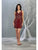 May Queen - MQ1828 Sleeveless Appliqued Lattice Motif Dress Homecoming Dresses 4 / Burgundy