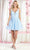 May Queen MQ1896 - Lace Applique Cocktail Dress Special Occasion Dress 2 / Babyblue