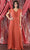 May Queen MQ1917 - Flutter Sleeve A-Line Prom Gown Evening Dresses 4 / Rust