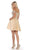 May Queen - Plunging Off-Shoulder A-line Cocktail Dress MQ1634 - 1 pc Champagne in Size 6 Available CCSALE