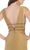 May Queen - Plunging V-Neck Sleeveless Trumpet Evening Dress MQ1582 - 1 pc Gold In Size 6 Available CCSALE 6 / Gold