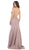 May Queen - RQ7638 Crystalline Tri-Band Plunging Trumpet Gown Special Occasion Dress