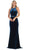 May Queen - RQ7652 Fitted Jewel Sheath Evening Dress Special Occasion Dress 4 / Teal-Blue