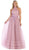 May Queen - RQ7669 High Neck Pleated A-Line Evening Gown Special Occasion Dress 4 / Mauve