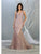 May Queen - RQ7803 Glitter Embroidered Plunging V-Neck Dress Prom Dresses 4 / Mauve