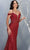 May Queen - RQ7830 Plunging Off-Shoulder Trumpet Dress Evening Dresses