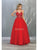 May Queen - RQ7841 Bead Embellished Deep V-Neck A-Line Dress Prom Dresses 4 / Red