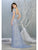 May Queen - RQ7848 Bateau Evening Gown with Slit Evening Dresses