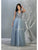 May Queen - RQ7863 Strappy High Halter A-Line Gown Prom Dresses 4 / Dusty-Blue