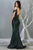 May Queen - RQ7877 Embellished V-neck Trumpet Dress Evening Dresses