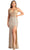 May Queen RQ7940 - Sequined V-Neck Evening Dress Evening Dresses 4 / Rosegold