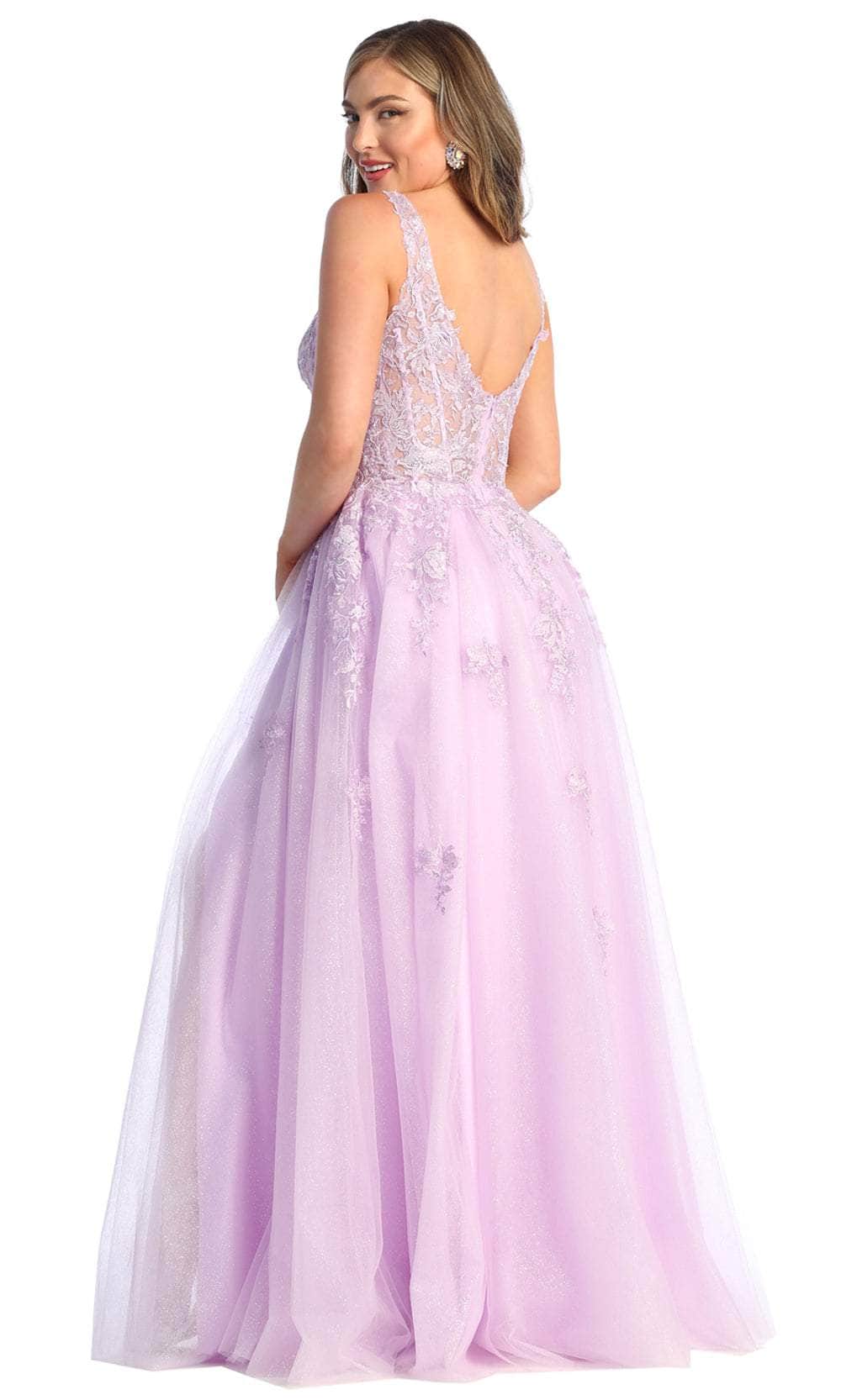 May Queen RQ7949 - Floral Embroidered Bodice Gown – Couture Candy