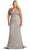 May Queen RQ7955 - Pleated V-Neck Evening Dress Evening Dresses