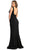 May Queen RQ7955 - Pleated V-Neck Evening Dress Evening Dresses