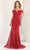 May Queen RQ7963 - Off Shoulder Beaded Long Dress Evening Dresses 4 / Burgundy