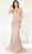 May Queen RQ7963 - Off Shoulder Beaded Long Dress Evening Dresses 4 / Rosegold