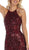 May Queen - Sequined High Halter Lace-Up Evening Dress RQ7667 - 1 pc Burgundy In Size 4 Available CCSALE 4 / Burgundy