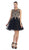 May Queen - Sleeveless Ornate Lace Illusion Cocktail Dress Special Occasion Dress 2 / Black