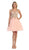 May Queen - Sleeveless Ornate Lace Illusion Cocktail Dress Special Occasion Dress 2 / Blush