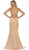 May Queen - Strappy Fitted Plunging Trumpet Prom Dress Bridesmaid Dresses 2 / Champagne