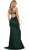 May Queen - Strappy Fitted Plunging Trumpet Prom Dress Bridesmaid Dresses