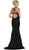 May Queen - Strappy Fitted Plunging Trumpet Prom Dress Bridesmaid Dresses