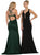 May Queen - Strappy Fitted Plunging Trumpet Prom Dress Bridesmaid Dresses